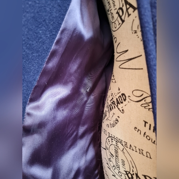 BEAUTIFUL Mallia Purple Soft Lambswool/Angora Single Breasted Pea Coat - Picture 6 of 8